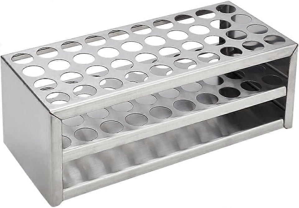 1 Set 304 Stainless Steel Multi-Use Cylinder Tube Display Racks Lab Supplies Round Holes Test Tube Holder Rectangle Test Tube Rack Hole 18mm for Class