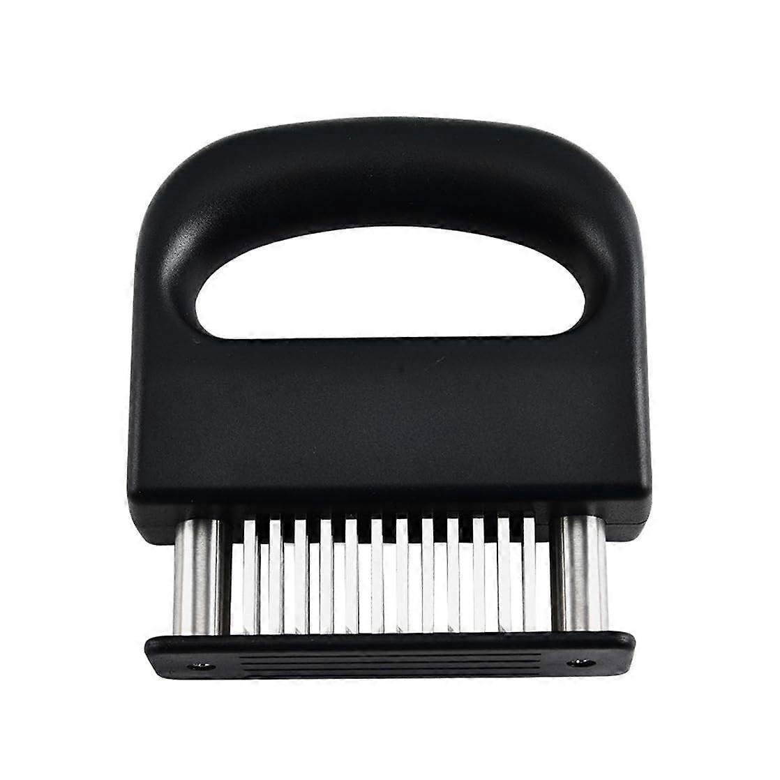 Meat Tenderizer Tool with 48 Stainless Steel Pins, Ergonomic NonSlip Handle and Safe AutoRetracting Guard for Steak, Chicken, Beef