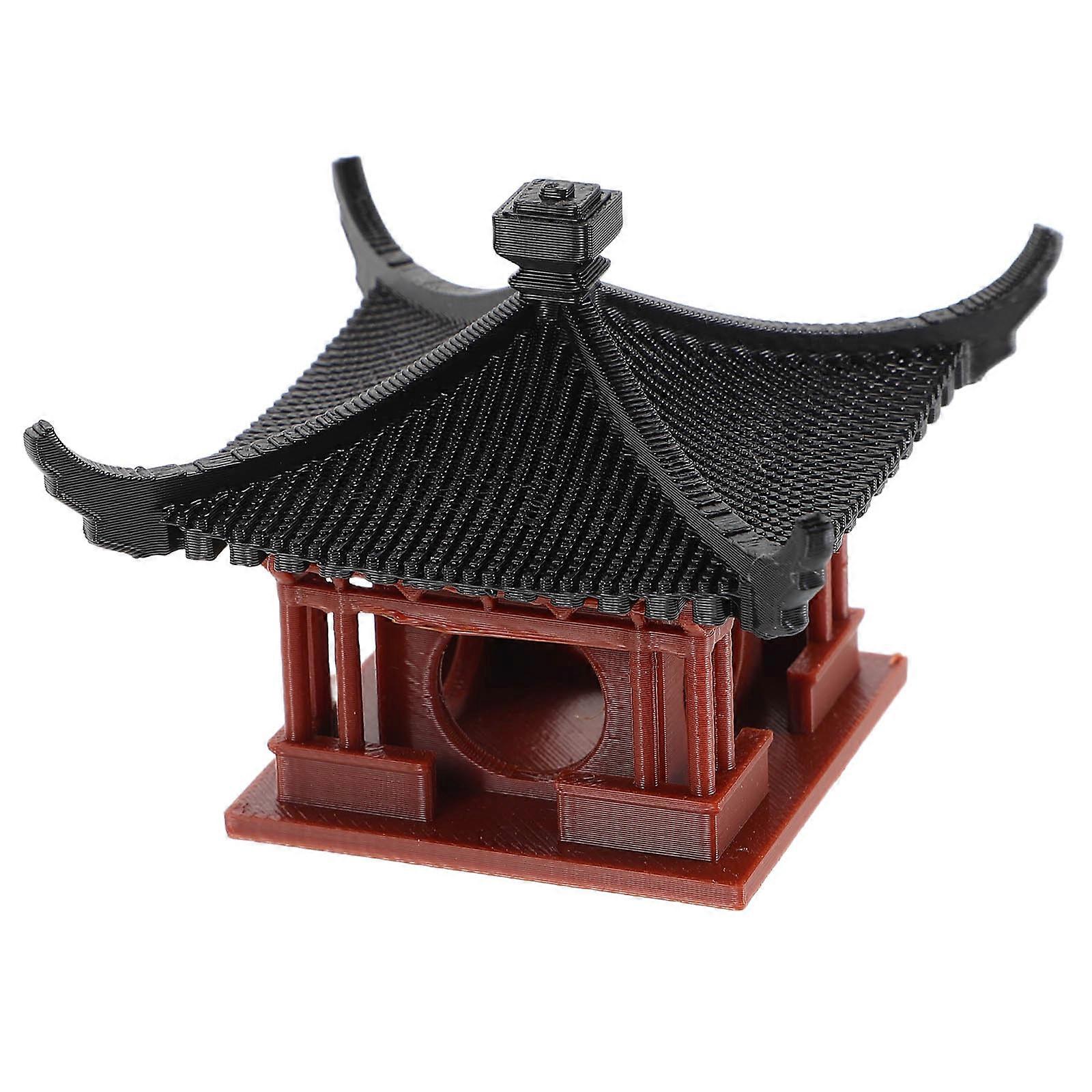 Plastic Suzhou Style Miniature Pavilion for Decoration
