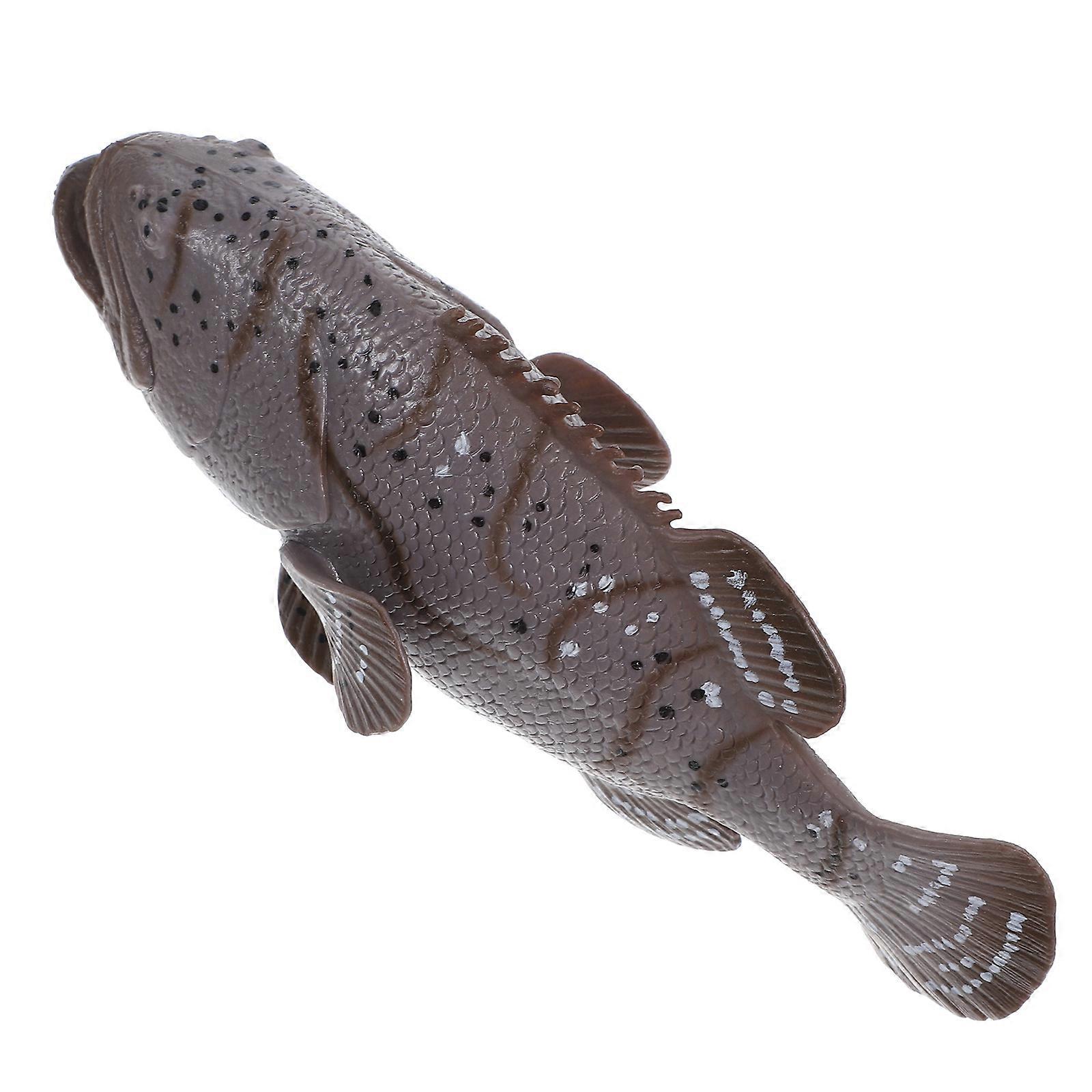 Fish Figurine Plastic Grouper Model for Decoration Realistic Simulation