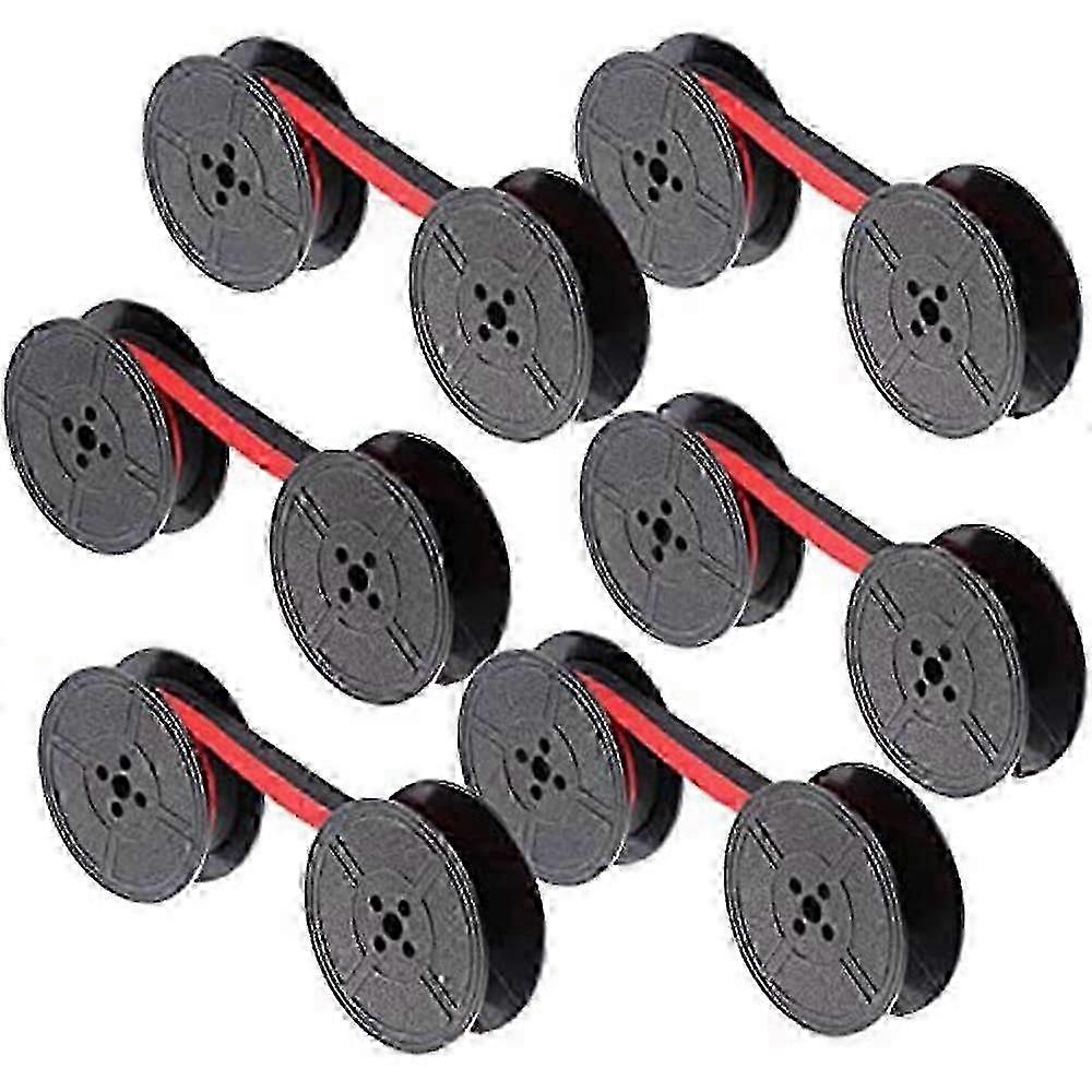 6-Pack Typewriter Ribbon Spool Replacement - Red & Black for Typewriters