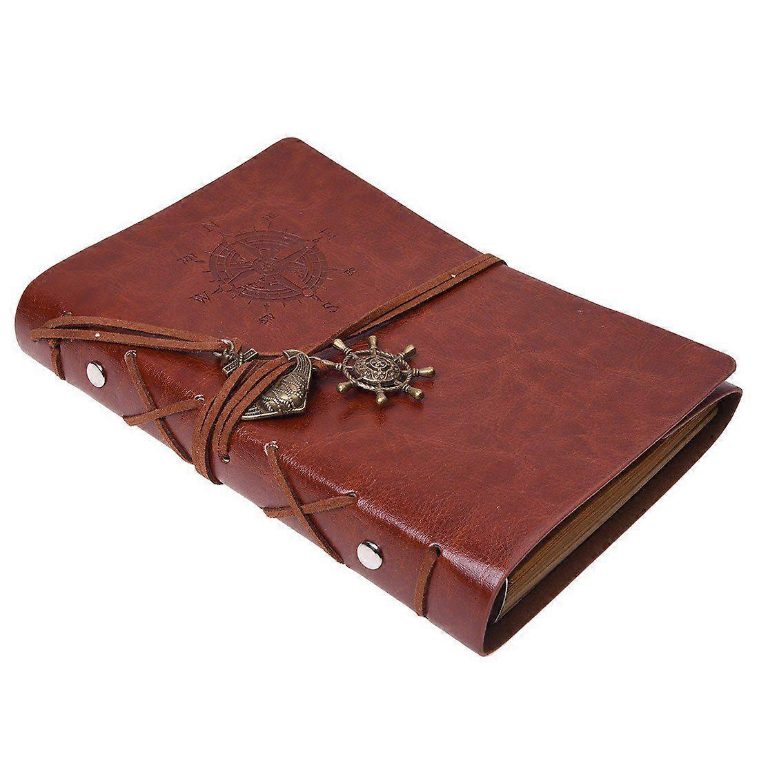 Retro Personality Journal Notepads Ring Binder Diary Notebook Light brown S