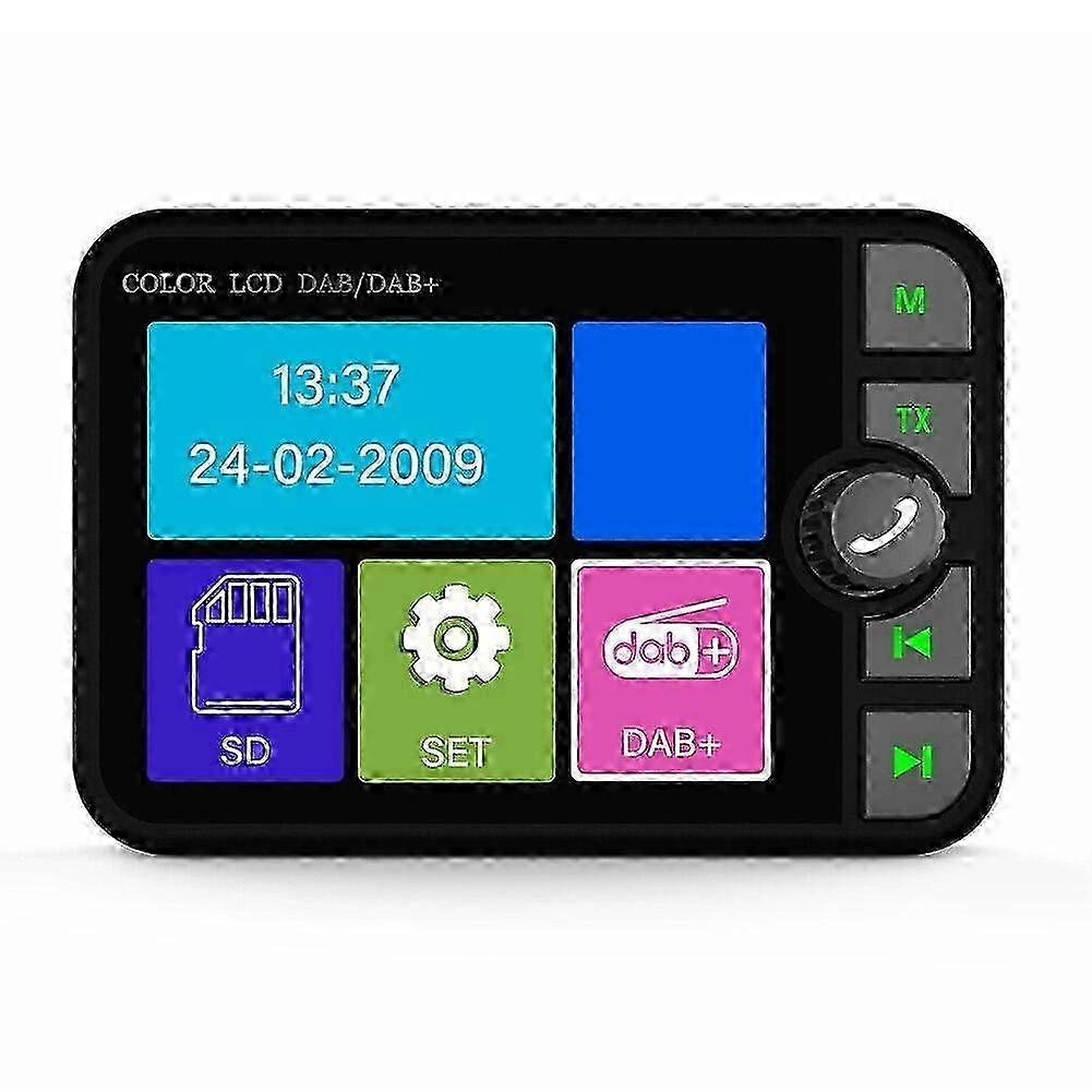 Dab Radio Receiver In Car Stereo Sound Digital Signal Broadcast Adapter Dab+ Antenna Bluetooth-Compatible Mp3 Fm Transmitter FD