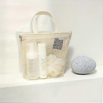 Portable makeup bag Mesh waterproof bath bag Gym bag Sundry storage bag Travel toiletry bag