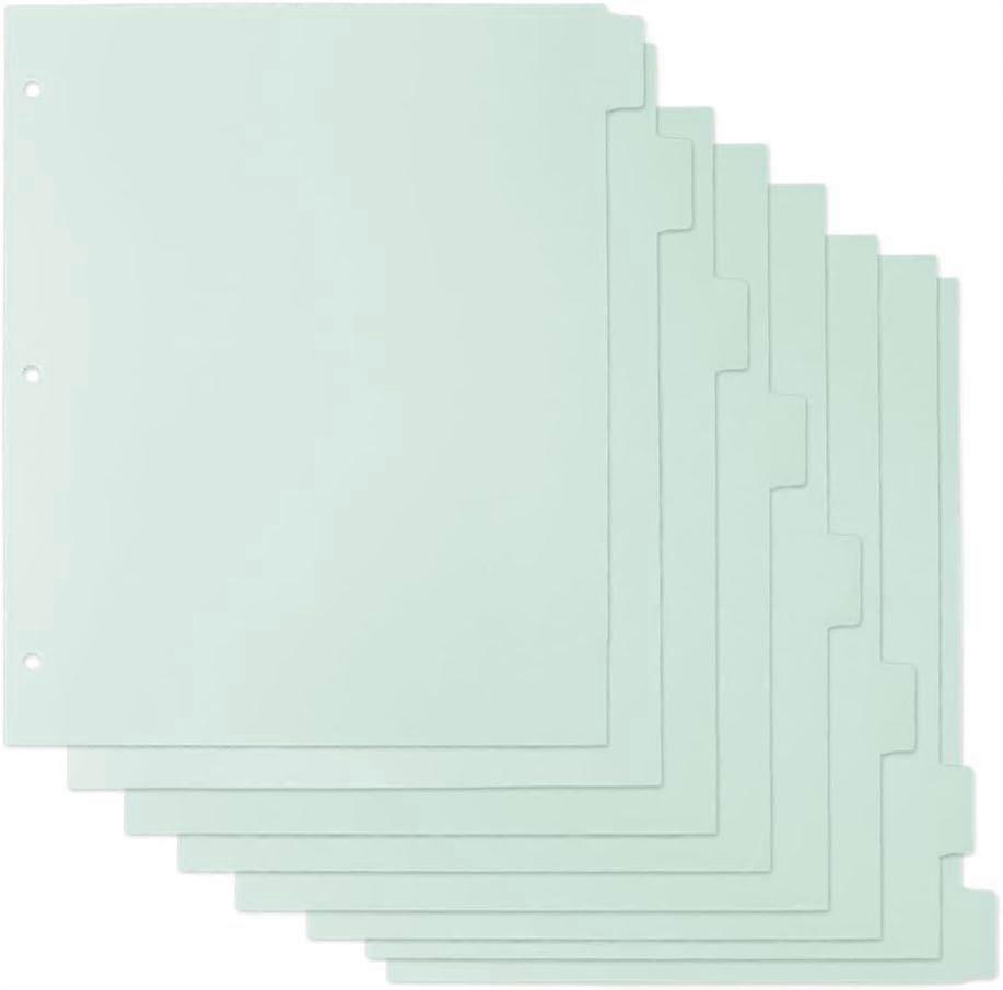 16 Sheets Plastic Binder Dividers A4 Notebook Index Divider for 3 Ring Binders Durable Indexs Page Divider for Office Home Journal Planner Notebook Tr