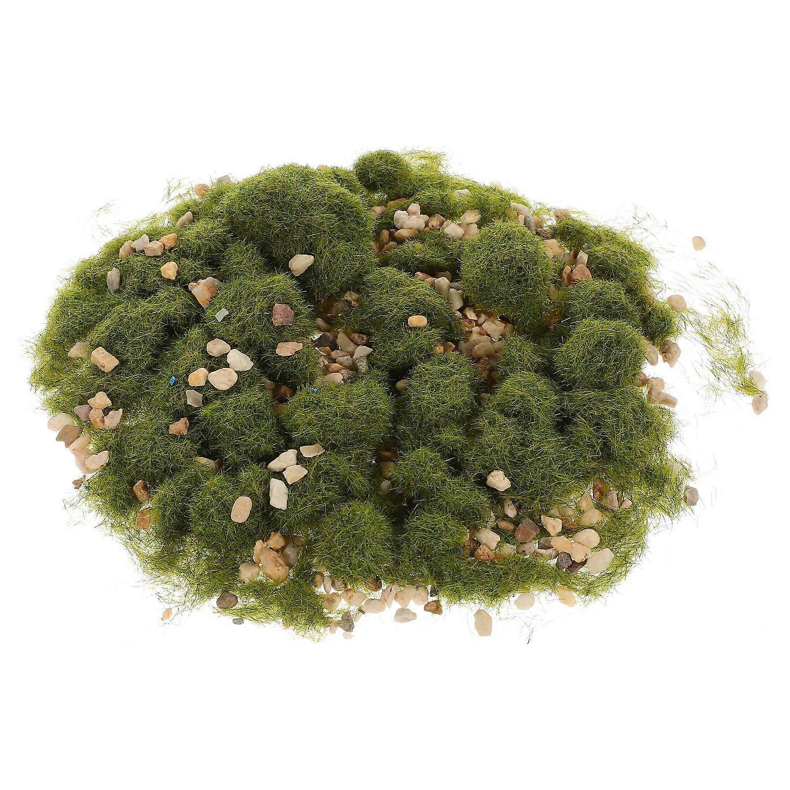 Green Static Grass DIY Material with Gravels for Landscape 3Sets Pack