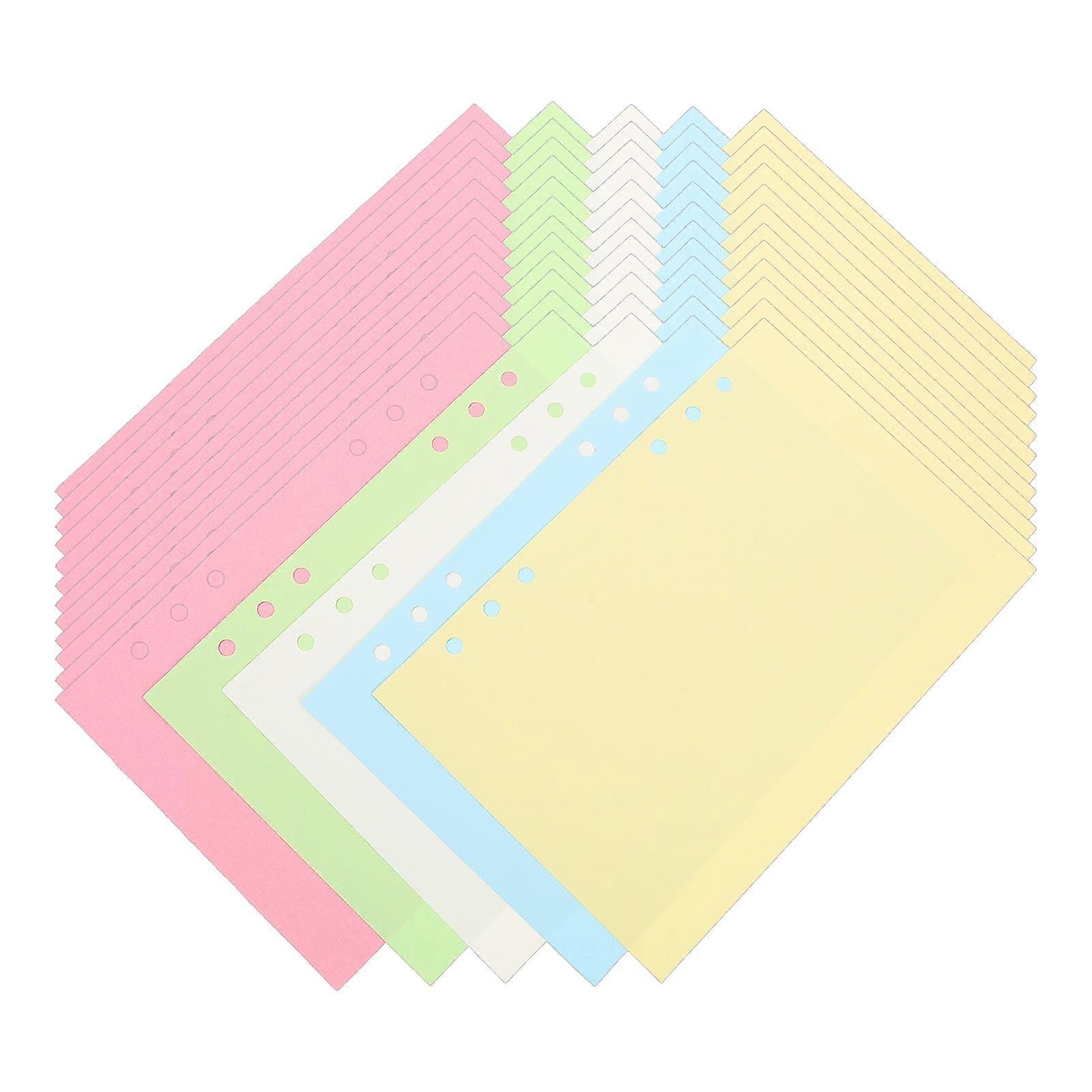 Refill Paper Binder Inserts Notebook Refill for Office Use 50 Sheets Multi