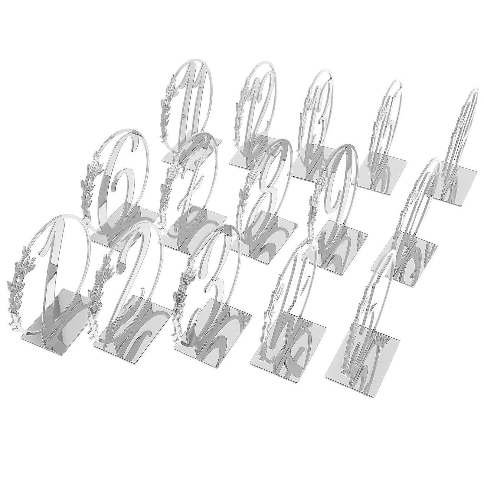 Table Number Signs Plastic Reserved Table Signs for Wedding 60Pcs