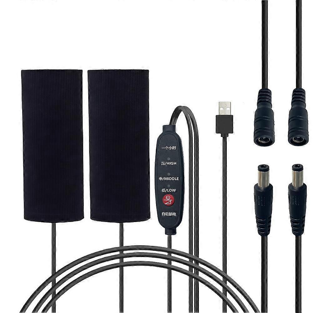 Motorcycle Heated Grips USB Electric Hot Handlebar Warmer Removable Waterproof