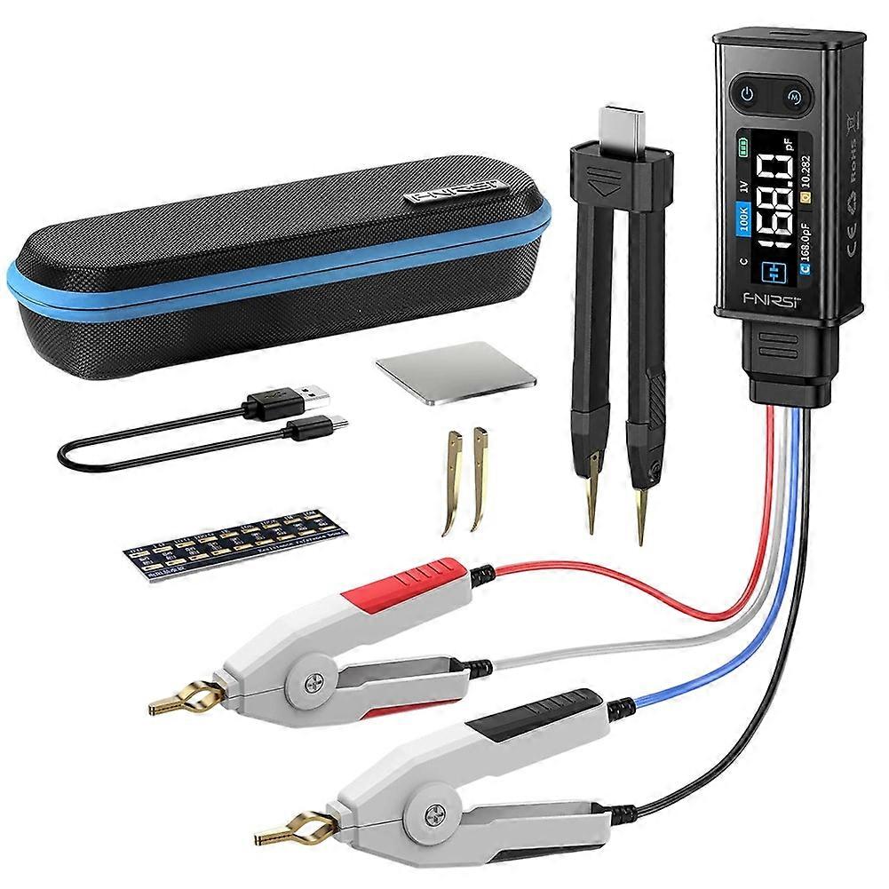 FNIRSI LCR-ST2 100kHz LCR ESR Meter Tweezer, SMD & Through-Hole Component Tester, Auto Sort Compare, Resistor, Inductor