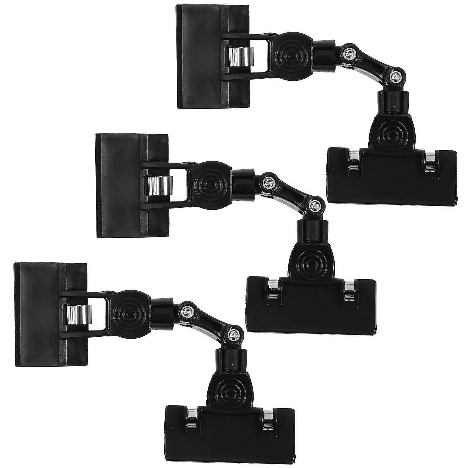 Adjustable Dual-Head File Folder Sign Holder Clips for Supermarket Use 3Pcs