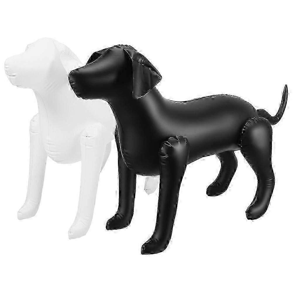 2pcs Dog Mannequins Standing Dog Model Display Dog Apparel Inflatable Mannequins