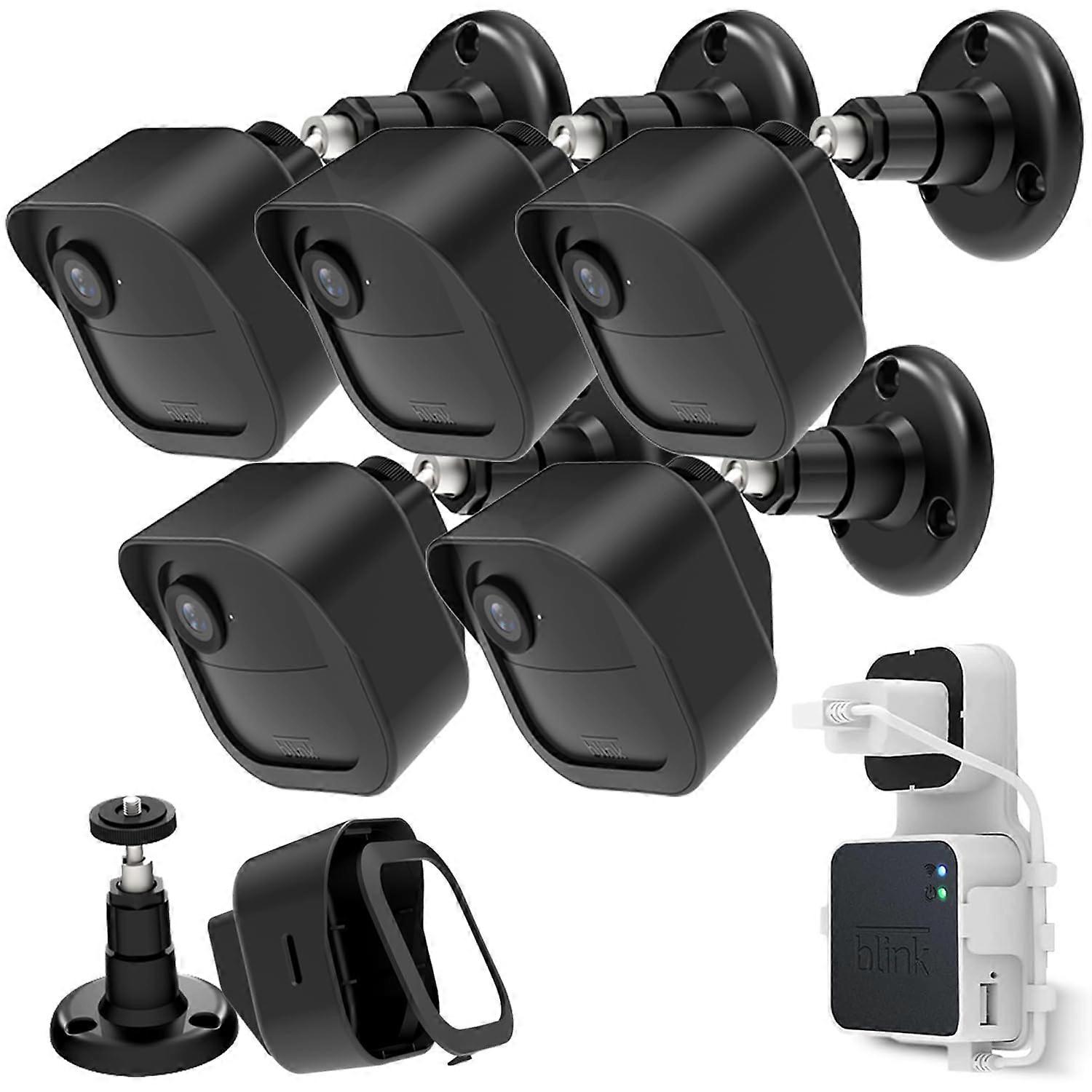 Outdoor Camera Mount 5 Pack Weatherproof Housing 360° Adjustable with Sync Module Holder for Blink Outdoor Camera
