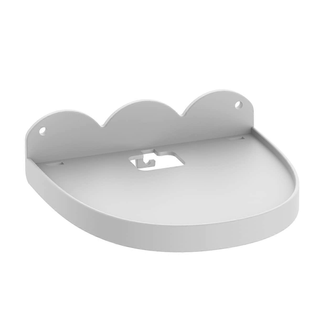 Wall Mounted Speaker Shelf Bracket for Mini Spaces, White Audio Holder with Cable Organizer, Durable Design for Home Use