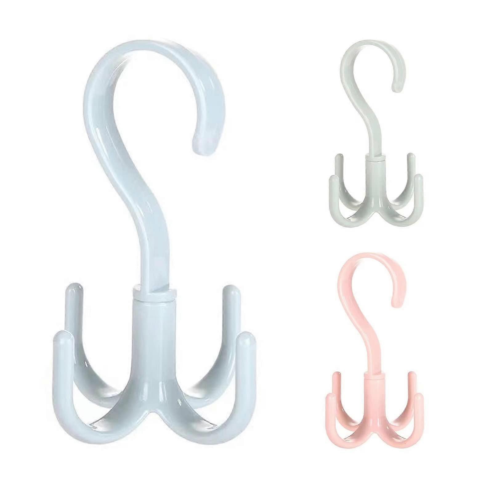 Closet Organizer 360° Swivel Hanger Hooks Pack of 3 for Belts Ties Bags Scarves Space Saving