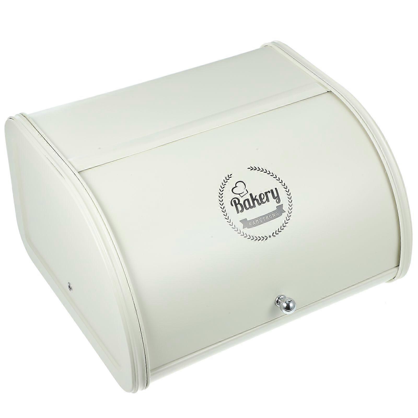 Bread Box Kitchen Countertop Bread Bin Metal Bread Storage Container for Home Shop