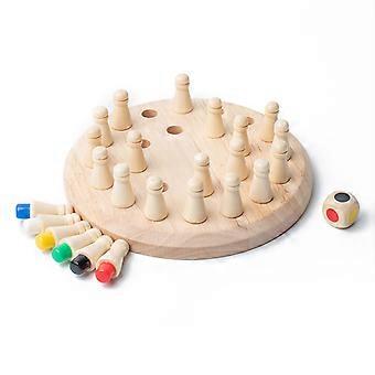 Wooden Memory Match Stick Chess Colour Game Board Puzzles Montessori Educational Toy Cognitive Ability Learning Toys For Children