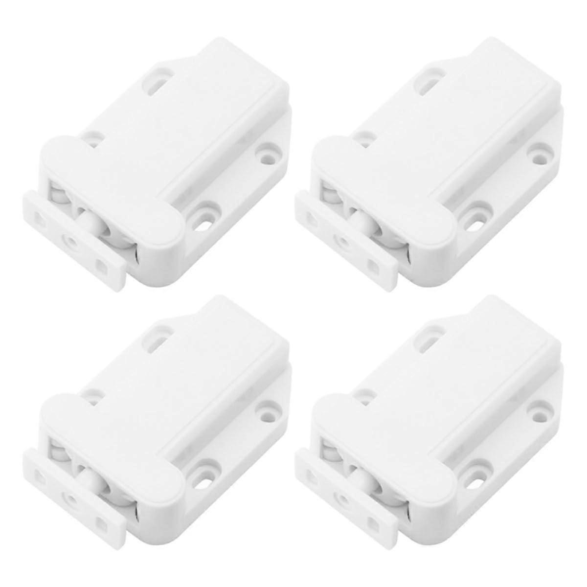 4pcs Push to Open Cabinet Latch Silent Invisible Spring Catch Locks for Kitchen Cupboards