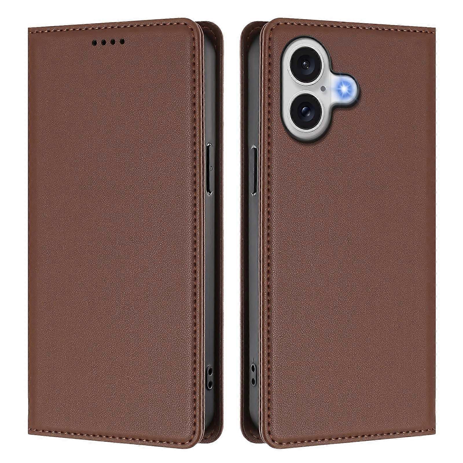 For iPhone 17 Leather Wallet Case Magnetic Closure RFID Blocking Phone Cover