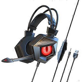 PC Wired Headset Gamer hoofdtelefoon met microfoon voor Ps4 Ps5 Xbox Laptop Devil Phone Gaming Cascos Ghost Eyes Led Headsets