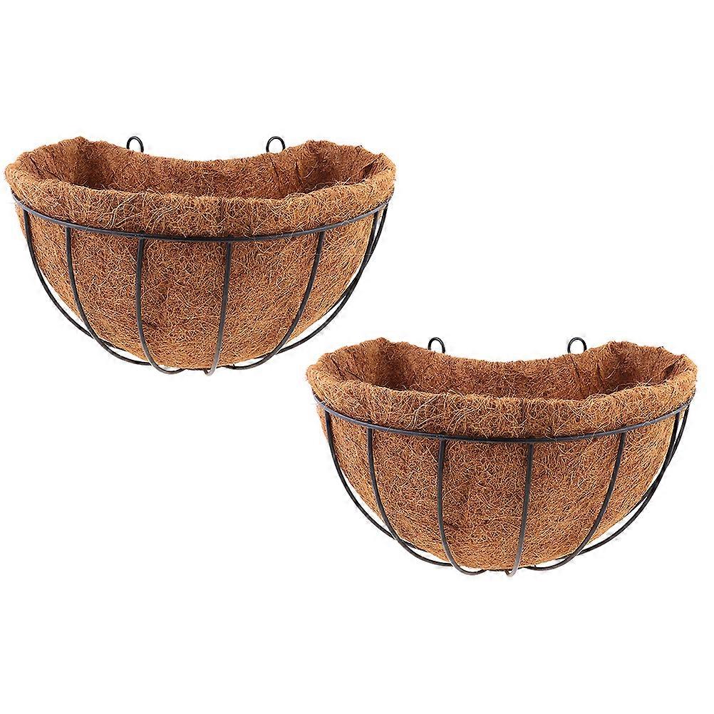 Assorted Color Hanging Planter Basket for Balcony 2Pcs Wall Mounted Basket