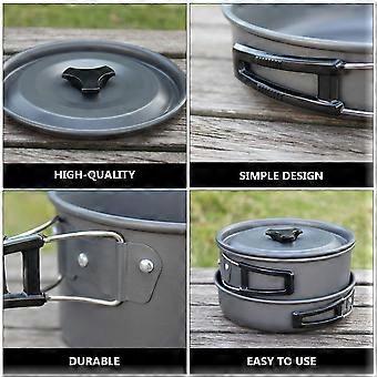 Camping Cookware Kit Portable Folding Cookware Outdoor Cook Equipment 1Set