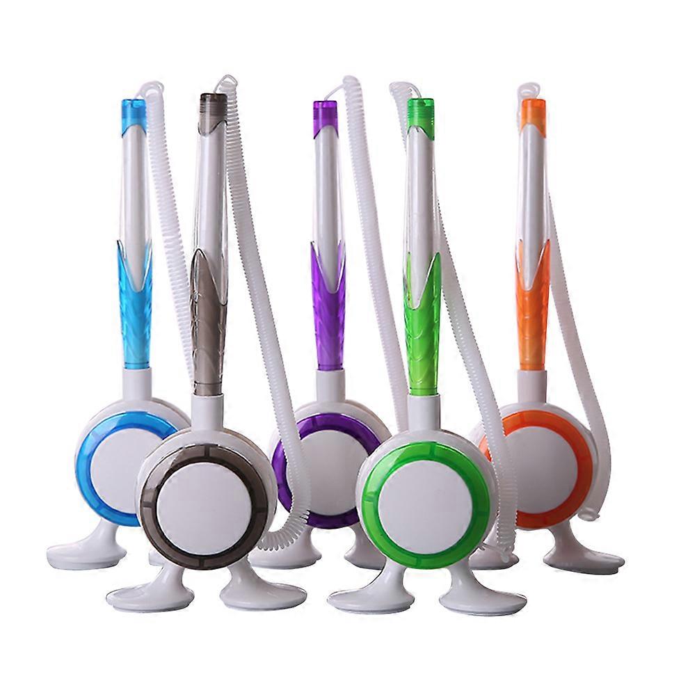 Multicolored Pens Cylindrical Design Ergonomic Grip Writing School 5Pcs