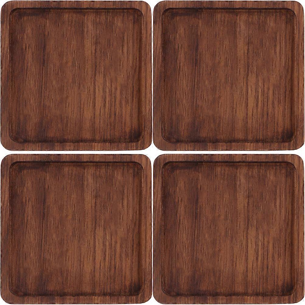 Heat Resistant Coasters Beech Wood Coasters For Kitchen Dining Table 4Pcs