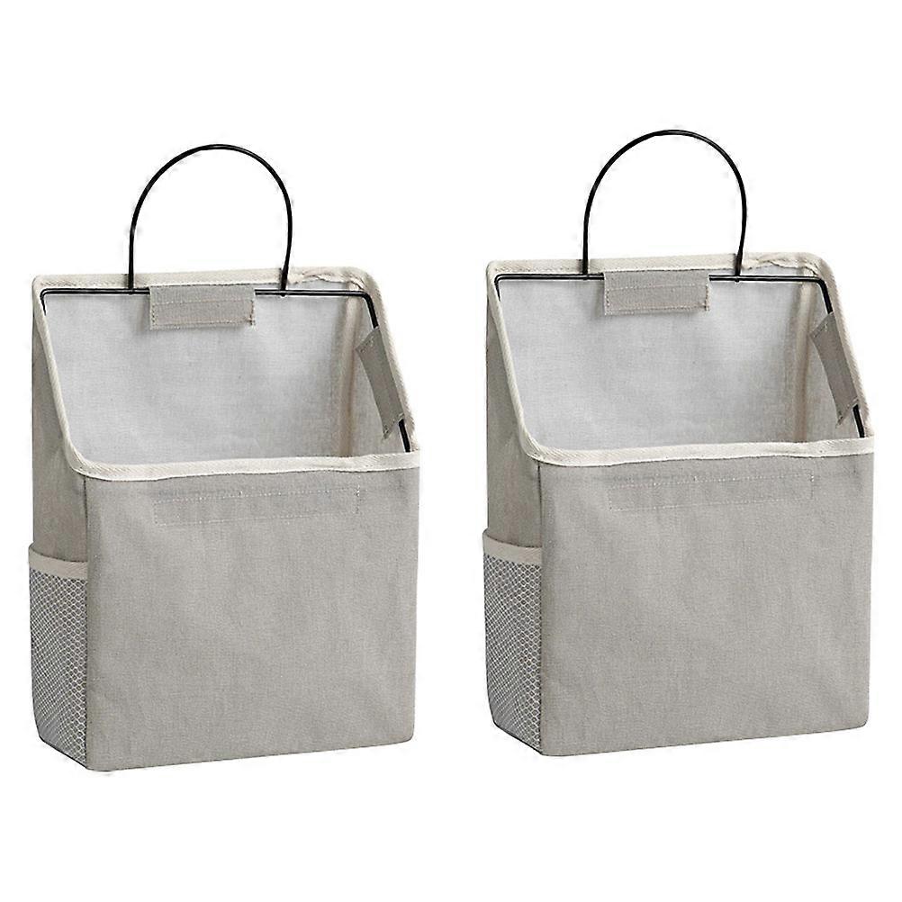 Grey Hanging Bag for Storage Use 2Sets Practical Wall Mounted Bags