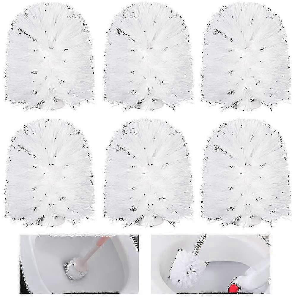 6-Pack Easy Screw-On Replacement Toilet Brush Heads
