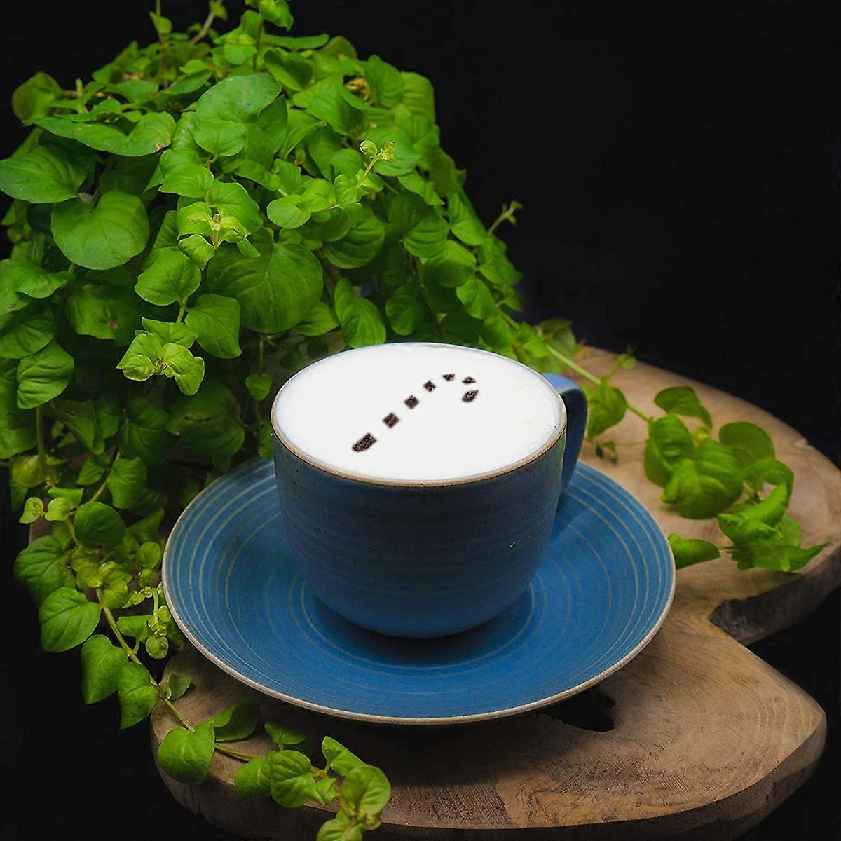 Coffee Decorating Stencils Plastic Latte Art Stencils for DIY Use 12Pcs