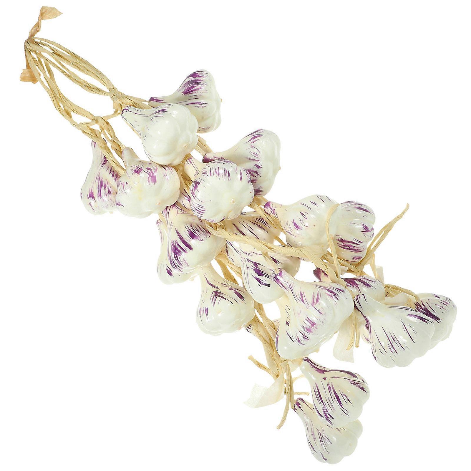 Garlic String Adornments Simulation Garlic Strings with 5Pcs for Decor