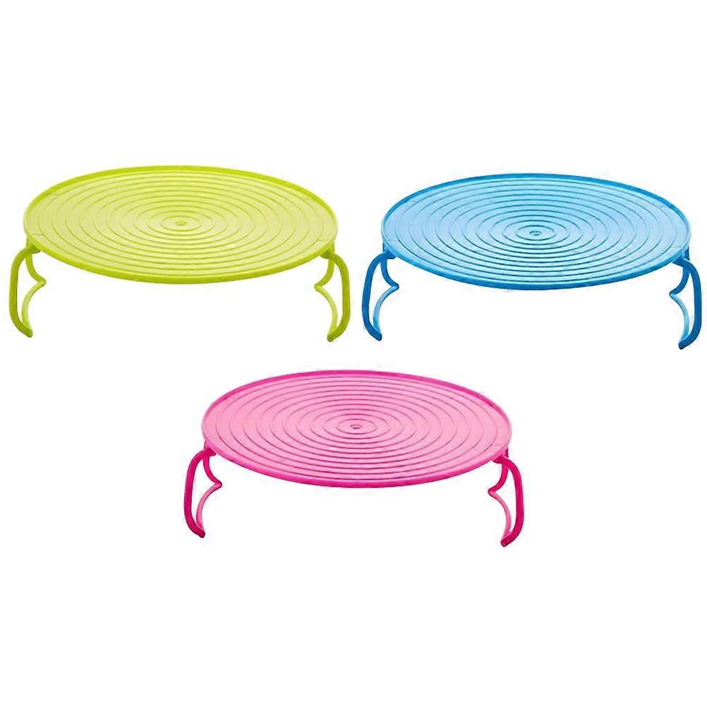 Microwave Stand Multifunctional Plates for Cooking 3Pcs Storage Rack