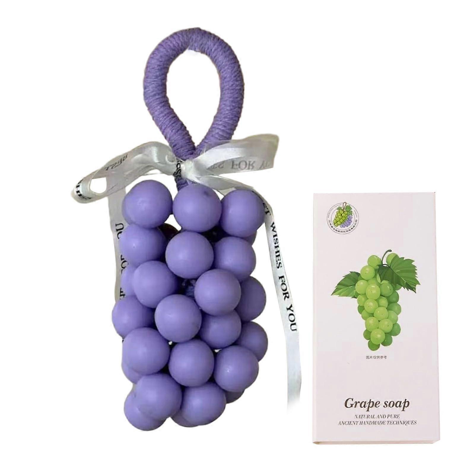 Grape Shaped Soap with Gift Box, Handmade Decorative Osmanthus Scented Bathroom Decor