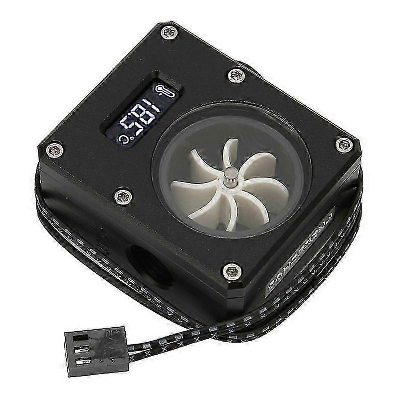 PC Water Cooling Flow Meter Indicator 12V Small 3pin Interface G1/4 Thread Pom Rustproof Computer Flow Meter