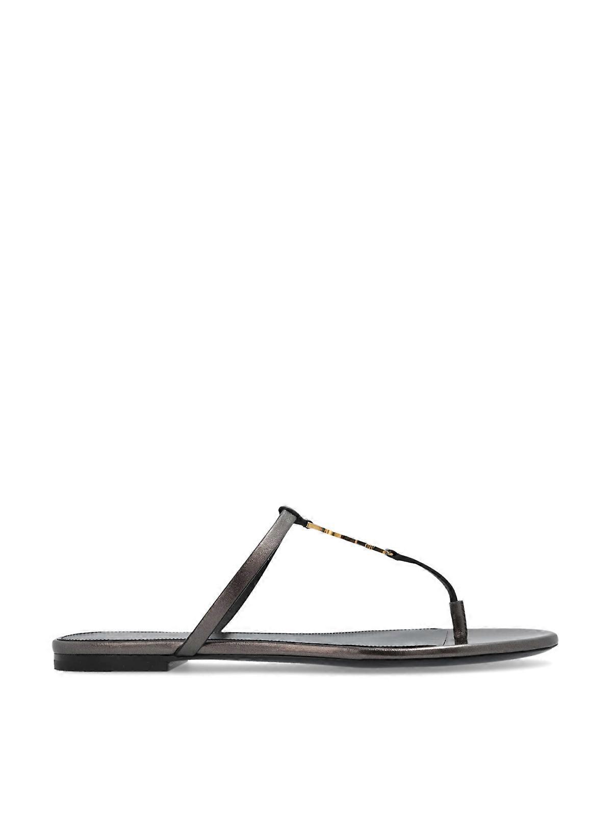 Cassandra YSL Logo Thong Sandals