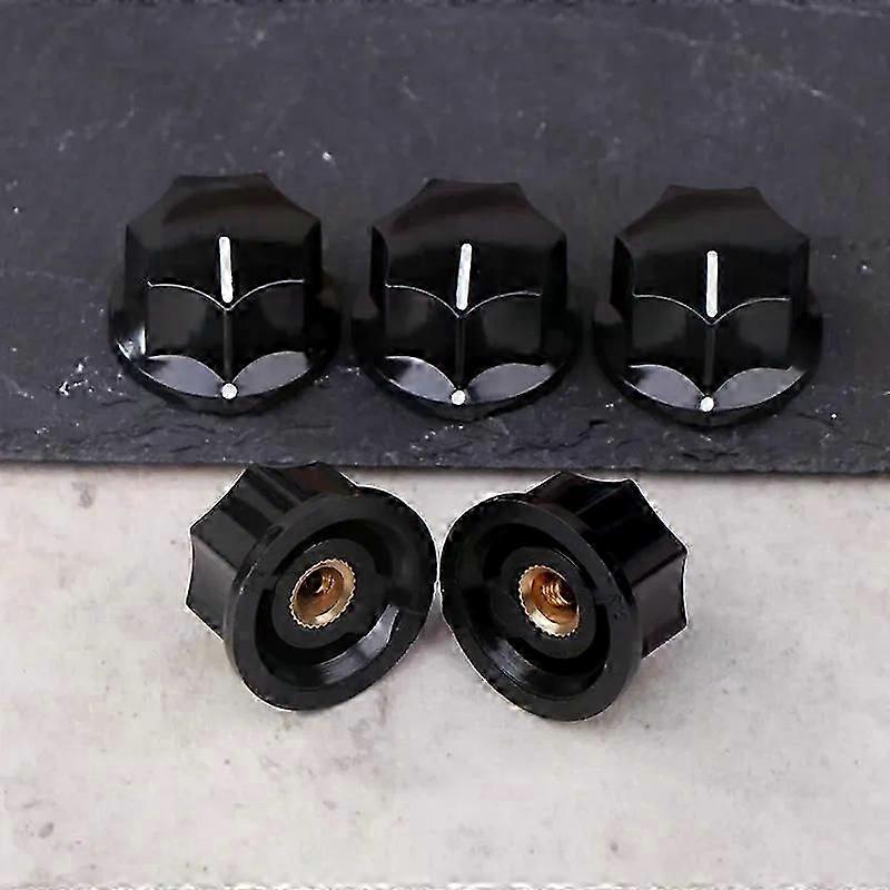 5Pcs Bakelite Knob MF-B01 MF-B02 MF-B03 Hexagonal Potentiometer Band Switch Cap Inner Hole 6MM Potentiometer Knobs