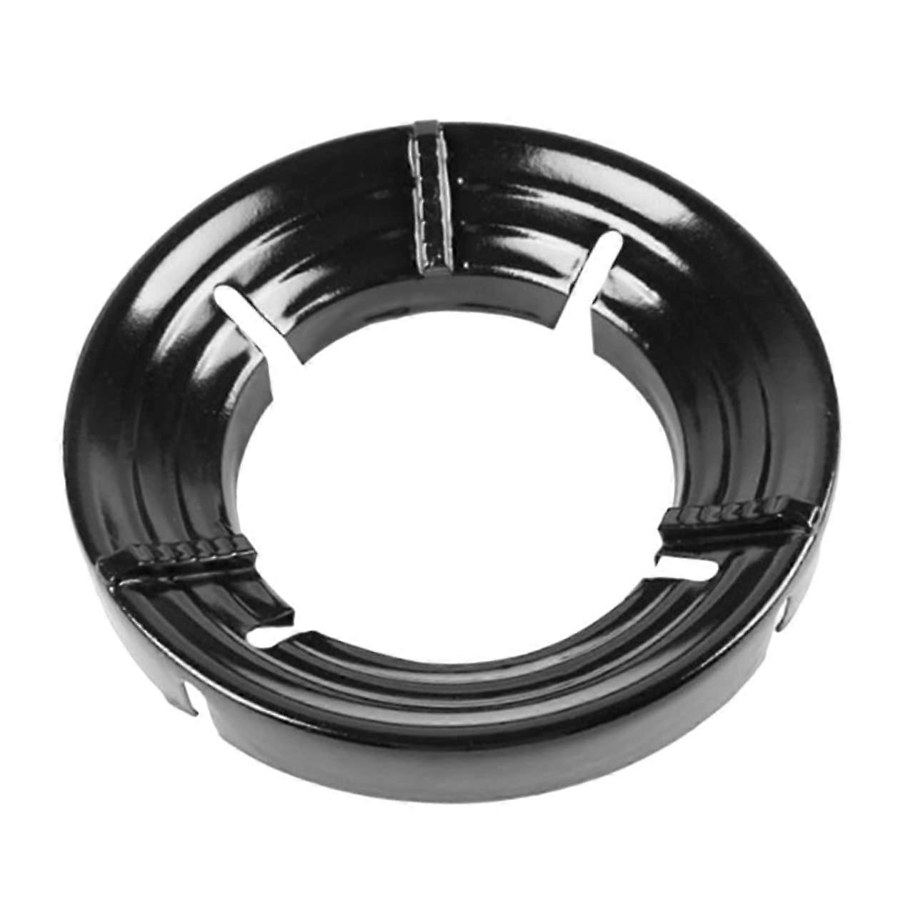 Gas Stove Burner Cover with Energy Saving Heat Diffuser and Windproof Cooking Shield Black 25.2cm