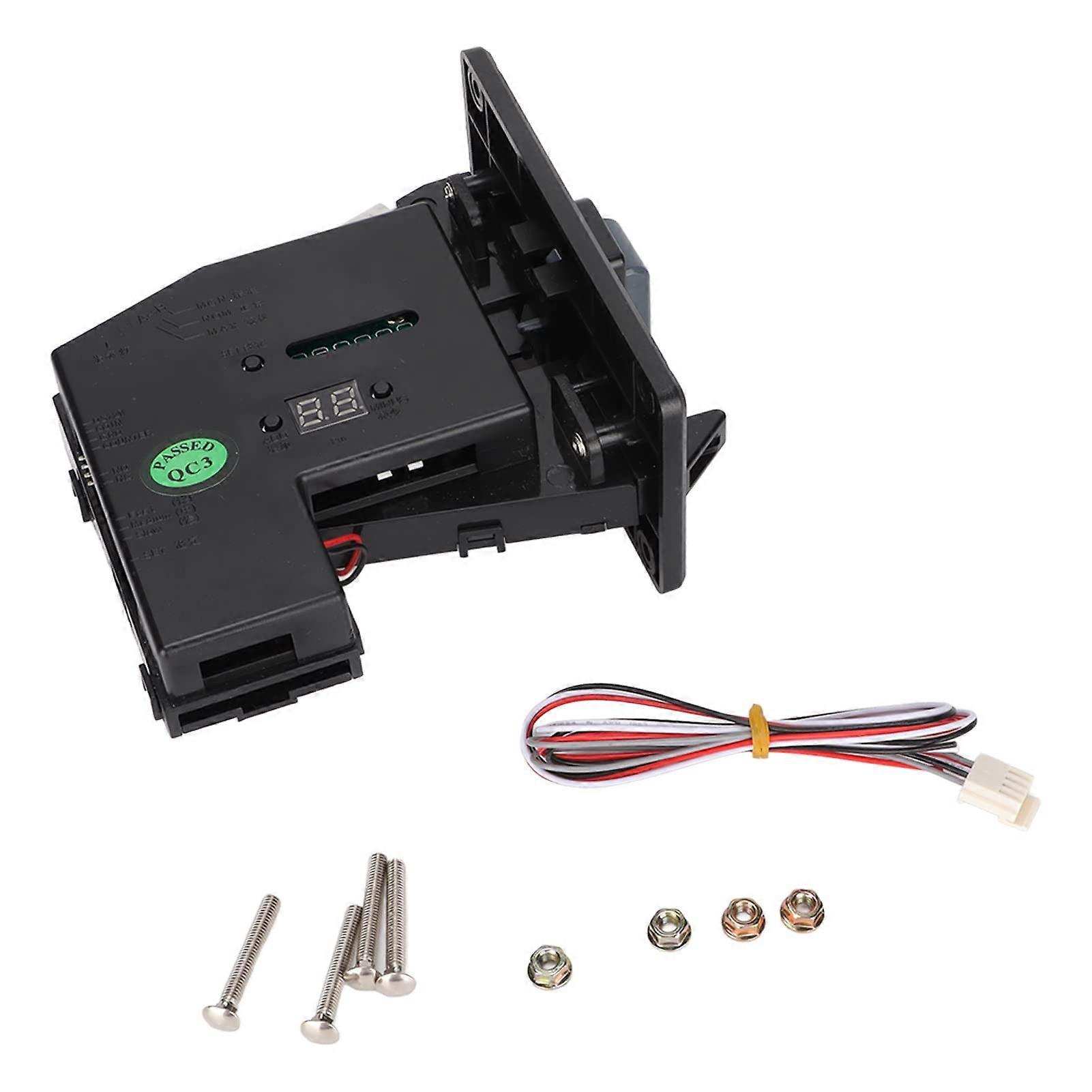 Coin Acceptor with MultiCurrency Recognition for Vending and Arcade, Supports 6 Coin Types