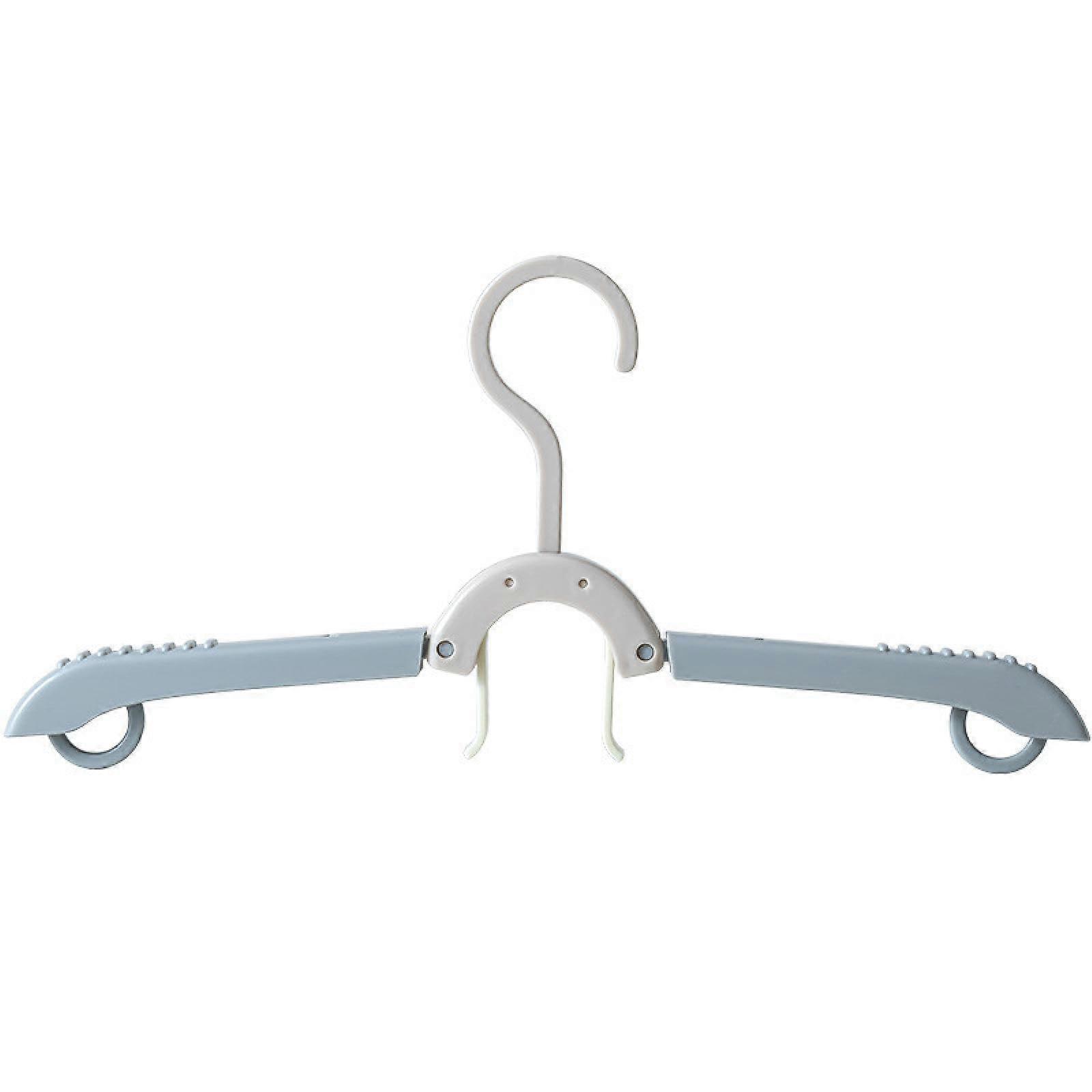 Retractable Grey Clothes Drying Rack Foldable SpaceSaving Design with Windproof Hooks 40x14cm