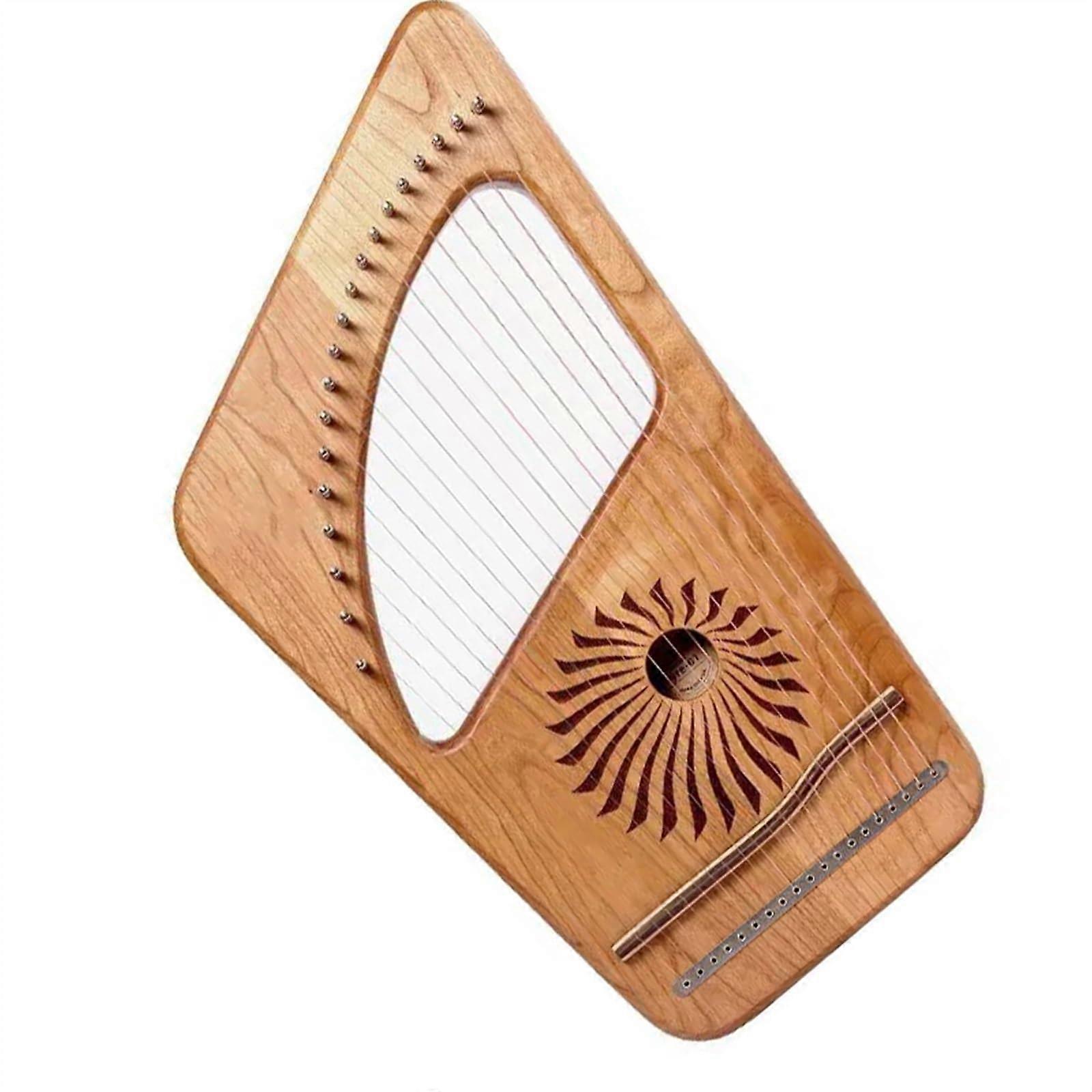 19String Beginner Harp for Adults, Lightweight Wooden Body, Clear Tone for Practice