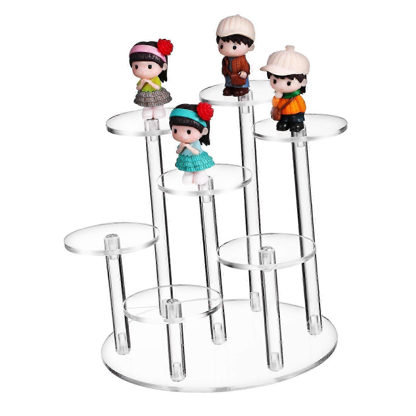 Acrylic Display Stand Clear MultiTier Shelf Riser for Collectibles and Figures Organizer