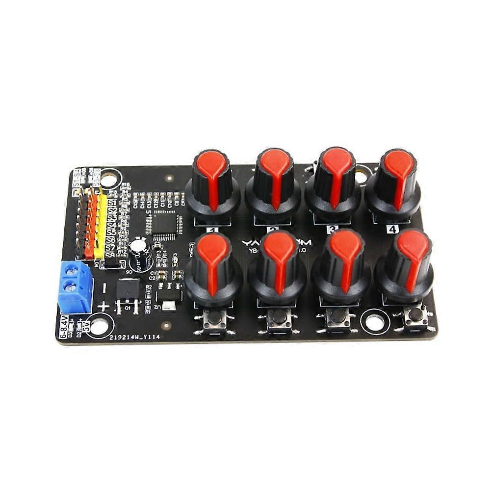 8 Channel Servo Controller Board with Knob,  Precision PWM Driver for Robot Arm Control