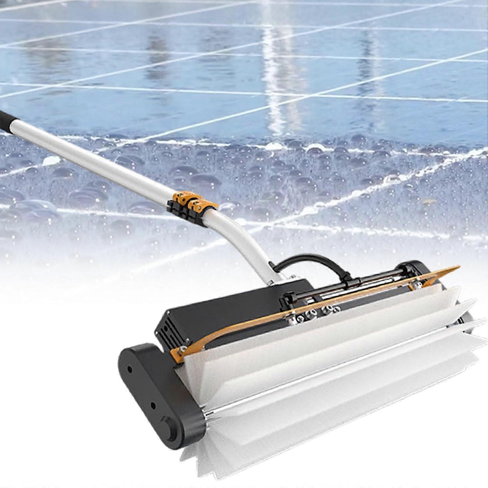 Motorized Telescopic Solar Panel Cleaning Brush 7.5m Electric Washing Tool with Adjustable Dual Modes