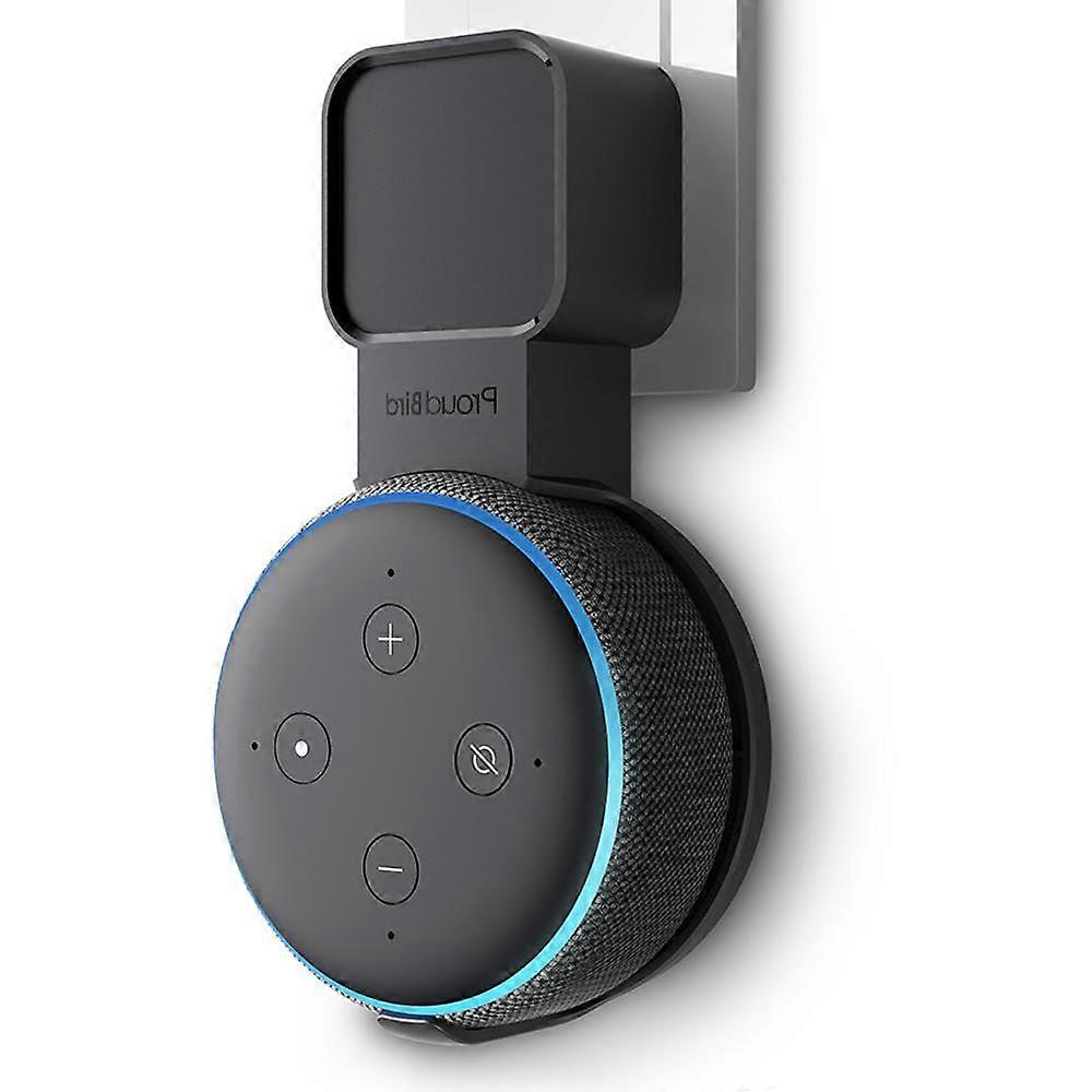 Wall Mount with Hidden Cable Storage, SpaceSaving Holder for Echo Dot 3 Smart Speaker, Anthracite