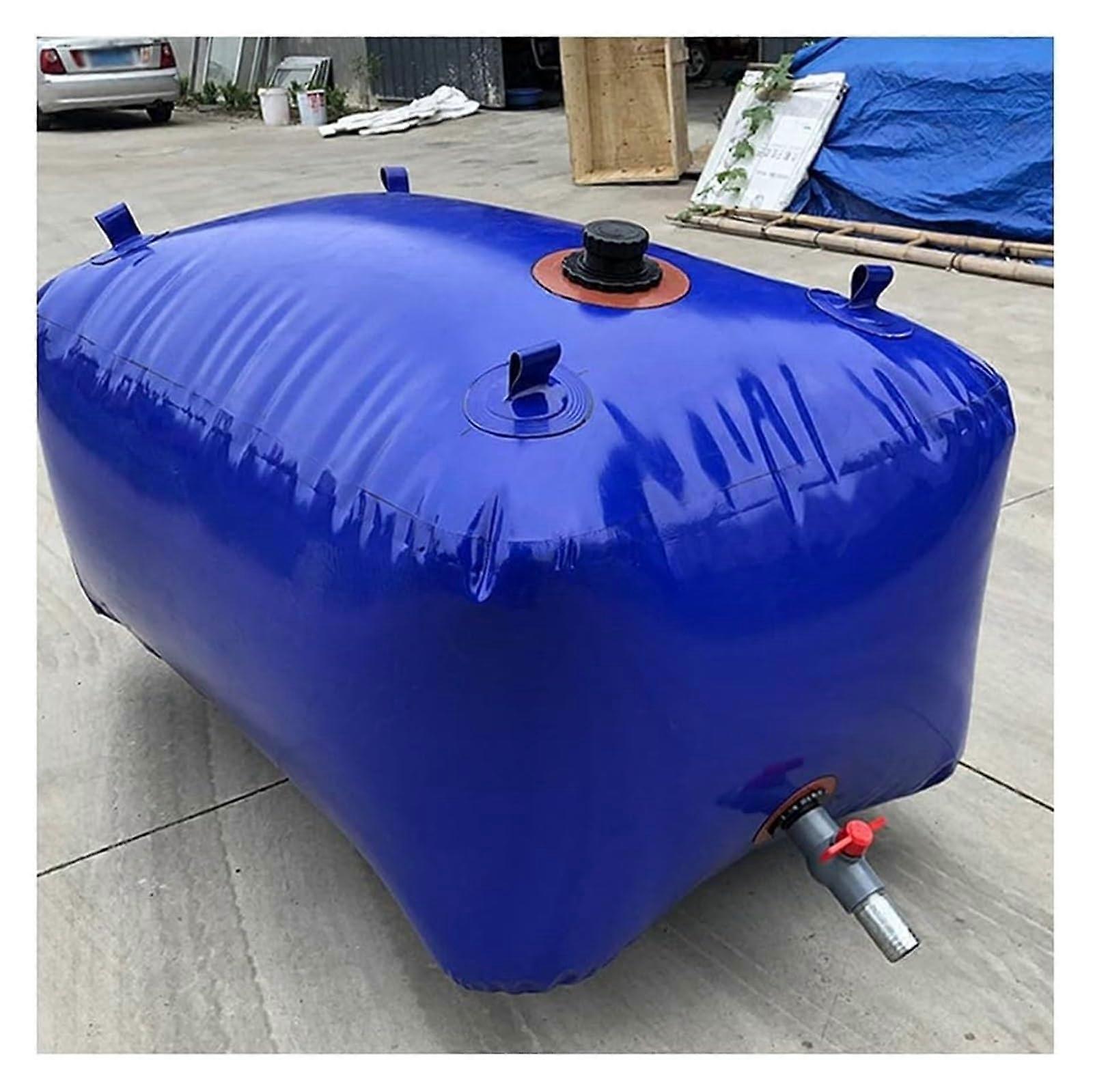 Large Plastic Storage Container 120L Blue Foldable Waterproof Bin for Home Garage Outdoor