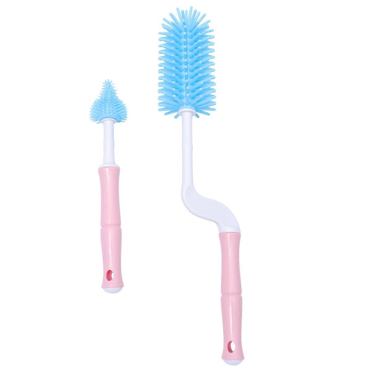 Blue Feeding Bottle Cleaning Brush Set for Durable Use 3Sets