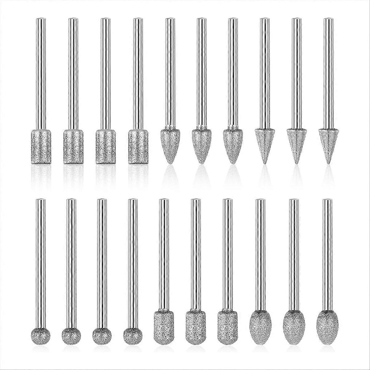 Diamond Drill Grinding Bit Set 20 Pcs Stone Carving Tools Set