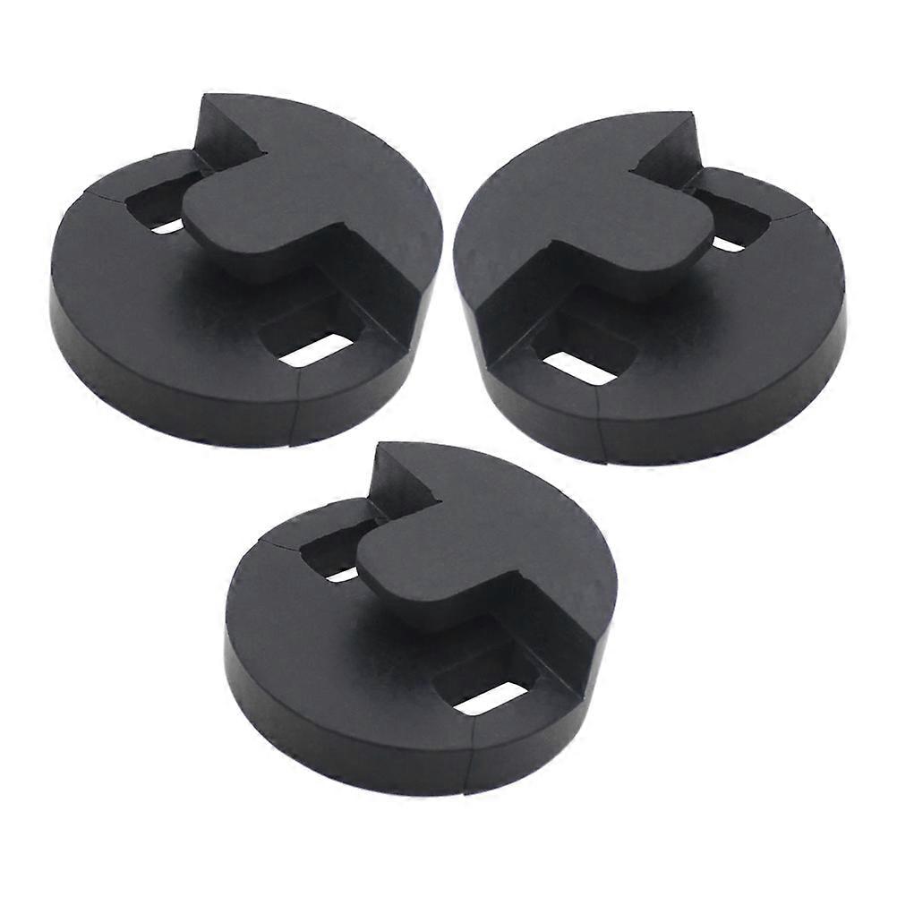 Black Rubber Cello Mute for Practice Noise Reduction with 3Pcs Round Silencer