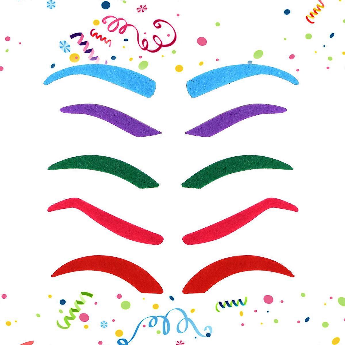 Halloween Eyebrows Large Size Fake Eyebrow for Cosplay 5Pcs Pack